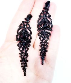 I just added a new item to eBay, Chandelier Rhinestone Crystal Pageant Bridal Earrings Black Drop Dangle 3.2 inch! #eBay #eBaySeller Crystal Chandelier Earrings For Party, Black Pierced Crystal Earrings For Party, Glamorous Black Dangle Chandelier Earrings, Black Crystal Chandelier Earrings For Party, Jeweled Dangle Chandelier Earrings For Evening, Black Crystal Chandelier Earrings, Black Jeweled Earrings For Party, Black Jeweled Party Earrings, Black Prom Earrings