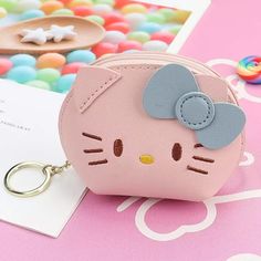 Adorable Hello Kitty Coin Wallet For Girls Or Adults! Keychain Hello Kitty Will Keep Your Things Safe. Cute Compact Pink Bag, Cute Pink Compact Bag, Cute Pink Wallets For Daily Use, Cute Pink Coin Purse With Card Slots, Kawaii Pink Coin Purse For Daily Use, Pink Portable Wallet As Gift, Cute Pink Coin Purse For Daily Use, Cute Blue Wallets For Gift, Cute Blue Wallets For Gifts