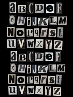 the letters and numbers are made out of old newspaper paper, which have been cut into smaller pieces