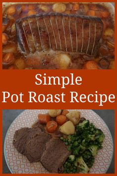 Simple Pot Roast Recipe – How to make the best ever easy pot roasted beef in the oven that’s the perfect classic comfort food meal – with the video tutorial. Beef Roast In The Oven, Hamburger Recipes, Cooking On A Budget