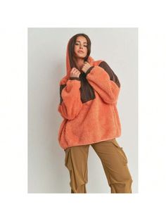 Introducing our Orange/Brown Two-Toned Cozy Hooded Sweater-a vibrant and comfortable addition to your wardrobe designed for warmth and style. This sweater features a two-toned design in Orange and Brown, combining boldness with a cozy feel. Crafted from 100% Polyester, it ensures both comfort and a trendy look.

Key Features:
1. Fabric: Immerse yourself in the cozy and warm 100% Polyester, ensuring a perfect combination of comfort and style.
2. Fit: Available in Small, Medium, and Large sizes, e Wardrobe Design, Cozy Fashion, Orange Brown, Hooded Sweater, Sweater Fashion, Comfortable Fashion, Stay Warm, All Fashion, Womens Tees