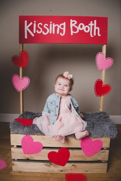 Baby First Valentines Day Photos, Baby First Valentines Day, Valentines Baby Photoshoot, Valentines Day Crafts, First Valentines Day, Baby Milestones Pictures