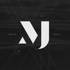 the letter j is shown in black and white