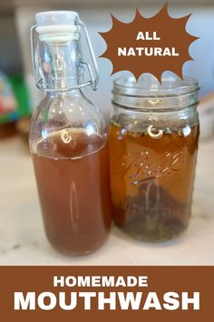 Homemade Mouthwash Diy Mouthwash, Homemade Mouthwash, Natural Life, Mouthwash, Diy Natural Products, All Natural, Health And Wellness, Canning, Health