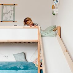 Ikea Kura Bed With Nugget, Kura Bed Slide Diy, Kura Bed Hack Slide, Kura Bed With Slide, Kura Slide Hack, Ikea Kura Bed Slide Hack, Ikea Kura Hack Slide, Diy Bed Slide, Slide Bunk Bed