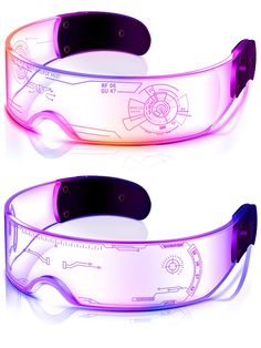 PRICES MAY VARY. Package included: you will receive 2 pairs of light up glasses in 2 different styles, sufficient quantity and various styles can meet your daily needs and replacement, they are designed with 7 colors of light, which can give you different decorative effects Quality material: these LED visor gasses are made of acrylic material, which is reliable and sturdy, not easy to break and fragile, light weight and thinness, easy to wear, long time wearing will not cause burden or discomfor Light Up Sunglasses, Viper Glasses, Led Visor Glasses, Glasses Futuristic, Futuristic Party, Rave Halloween Costumes, Light Up Glasses, Futuristic Glasses, Visor Glasses