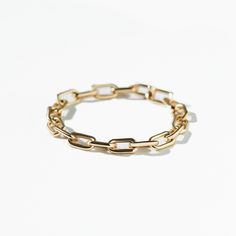 Long link paperclip chain rings for everyday. Gold Filled Diamond Cut Faceted Bead chain Hypoallergenic, lead and nickel free Chain Thickness 3.5mm Made in NYC #R121 Chain Ring Gold, Chain Rings, Bead Chain, Chain Ring, Faceted Bead, Paper Clip, Diamond Cut, Beaded Chain, Ring Bracelet