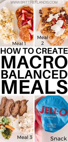 How to create macro balanced meals in three simple steps. Balance protein, carbs, and fat for meals that promote weight loss. Macro Balanced Meals, Sugar Free Snacks, Protein Dinner