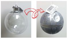 an ornament with a barcode tag hanging from it's top and bottom