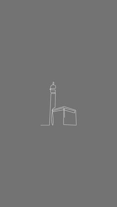 a drawing of a lighthouse on a gray background