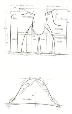 an image of the front and back views of a sewing pattern