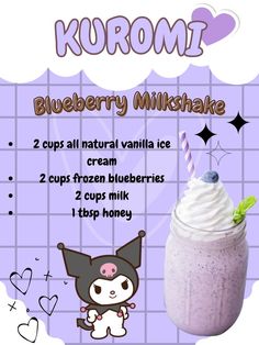 blueberry milkshake recipe for kids