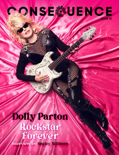 dolly parton rockstar forever on the cover of consequinnce magazine, july 2009