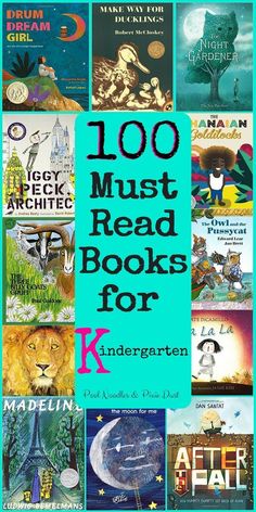 the book cover for 100 must read books for kids