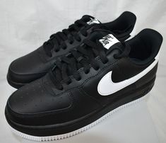 Welcome to Bargain Brands Closet! Item for sale: Men's Nike Air Force 1 Low '07 Black White DC2911-002 Shoes Size 6   Condition of item: New in box!  All items are shipped the day after purchase, excluding Sundays! Bait And Tackle, Striped Short Sleeve Shirt, Nike Air Force Ones, Shoes Size 6, Mens Nike Air, Air Force Ones, Air Jordan 1 Low, Air Force 1 Low, Nike Air Force 1