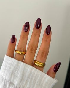 50+ Cute November Nails You Need to Try this Month! - Prada & Pearls Nail Accent Designs, Aesthetic Nails Color, Winter Nails No Design, Fall And Winter Nails Acrylic, Fall Nails Plain Colors, Simple Nails That Go With Everything, November Nails Ideas Purple, November Nails Purple, Nails Thanksgiving Colors