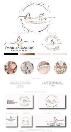 the logo and business card design for an upscale photography studio