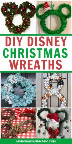 diy disney christmas wreaths that are easy to make