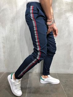 Check us Out! Free US Shipping on orders of $100 or more! Stripe Pants Outfit Men, Side Stripe Pants Outfit, Stripe Pants Outfit, Side Stripe Pants, Street Fashion Men, Ankle Trousers, Pants Outfit Men, Streetwear Pants, Stripe Pants