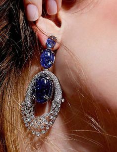 Blue Fancy Earrings, Luxury Blue Earrings, Luxury Sterling Silver Drop Jewelry, Exquisite Blue Teardrop Jewelry, Luxury Oval Earrings For Formal Occasions, Exquisite Oval Jewelry For Evening, Luxury Tanzanite Earrings, Luxury Blue Drop Earrings, Oval Diamond Earrings For Party