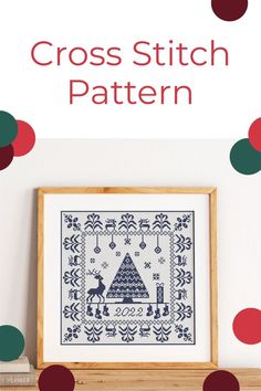 Blue sampler cross stitch pattern. Create Christmas cross stitch design Sampler Cross Stitch, Blue Cross, Cross Stitch Samplers, Cross Stitch Patterns Christmas, Modern Embroidery, Christmas Cross, Modern Cross Stitch, Cross Stitch Chart, Christmas Cross Stitch