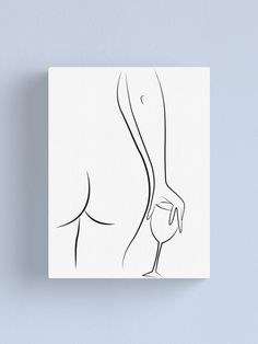 "Booty and wine oclock - B&W" Canvas Print by LaMonaArt | Redbubble Nude Art Ideas Easy, Wine Oclock, Pencil Art Love, Easy Drawing Step By Step, Line Art Canvas, Body Image Art, Easy Drawing Steps, Pencil Sketch Drawing, Drawing Step By Step