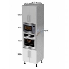 an oven and microwave are shown with the measurements for each item in this image,