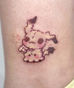 Cute Pokemon Tattoo, Pokemon Tattoo Design, Cow Tattoo, Mark Tattoo, Mushroom Tattoos, Wicked Tattoos, Pokemon Tattoo, Doodle Tattoo