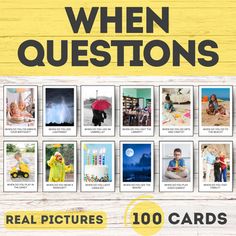 the book cover for when questions are real pictures, 100 cards with images of people on them