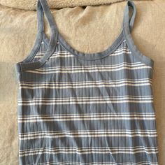 Blue And White Striped Tank Top From Aerie! - New Without Tags, Never Worn, No Flaws - Size Medium Seller Fast Shipping Smoke-Free Home Hypoallergenic / Non Shedding Pet Home All Questions & Reasonable Offers Are Always Welcome! Bundle To Save! Blue Tank Strap Top For Everyday, Blue Everyday Tank Top, Cheap Striped Tank Tops, Aerie Tank Top, Blue Stretch Tank Top, Bra Friendly, Striped Tank Top, Pet Home, Striped Tank, White Tank