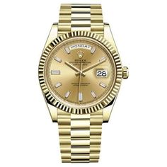 Luxury Yellow Gold Watch With Round Dial, Luxury Yellow Gold Wedding Jewelry And Watches, Luxury Gold Watches For Wedding, Men's Watches Luxury, Mens Fashion Business, Wristwatch Fashion, Rolex Oyster Perpetual, Waterproof Watch, Breitling Navitimer