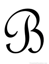 the letter b is shown in black and white