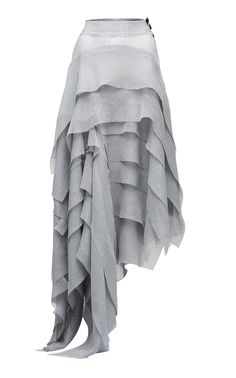 Click product to zoom Luxury Flowy Ruffled Skirt, Grey Ruffle Skirt, Gothic Asymmetrical Skirt With Ruffles, Maticevski Skirt, Luxury Asymmetrical Pre-draped Skirt, Layered Ruffle Skirt, Tiered Ruffle Skirt, Ballroom Dress, Fashion Mode