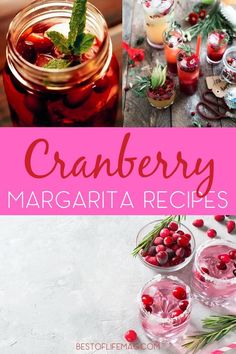 cranberry margarita recipe with text overlay