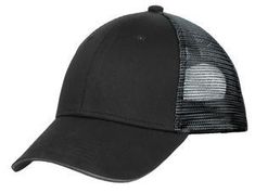 Our two-tone mesh design makes this breathable cap stand out. The front panels are black twill, while the mid and back panels layer color under the mesh for an iridescent effect. | Fabric: 100% cotton twill front panels; 100% polyester mesh mid and back panels Structure: Structured Profile: Mid Closure: 7-position adjustable snap Summer Visor, Shocking Blue, Mens Fedora, Fedora Hat Men, Quick Draw, Port Authority, Mesh Cap, Embroidered Hats, Mesh Design