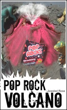 an advertisement for the pop rock volcano