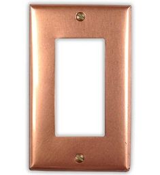 an antique copper light switch plate