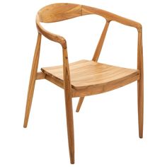 a wooden chair on a white background