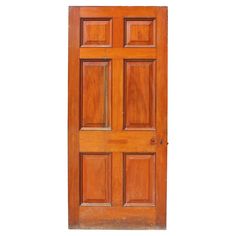 an old wooden door on a white background