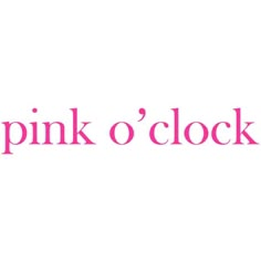 the pink o'clock logo is displayed on a white background