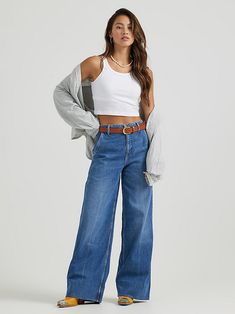 Women's Stella A-Line Trouser Jean | Women's Jeans | Lee® Riders Jacket, Future Outfit, Vintage Vest, Lee Jeans, Vintage Shorts, Jeans For Sale, Trouser Jeans, Jeans Style, The Whole