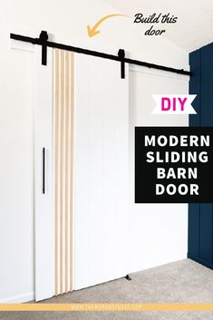 the diy modern sliding barn door is easy to make and looks great in any room