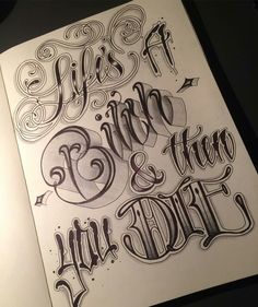 Dark Calligraphy, Lettering Chicano, Tattoo Sayings, Chicano Tattoos Lettering, Chicano Style