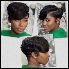 27 Piece Hairstyles Pixie Cuts, 90s Pixie Cut Black Women, Girls Hair Style, Short Weave Hairstyles, Black Women Short Hairstyles, Hairstyles For Thick Hair, Short Hair Images