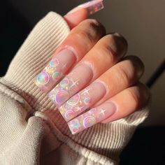 47106538078490 Fake Acrylic Nails, Bubble Nails, Ballet Nails, Glitter Nails Acrylic, Easy Nails, Stick On Nails, Nail Art Hacks, Coffin Nails Designs, Artificial Nails