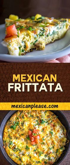 the mexican frittata is ready to be eaten