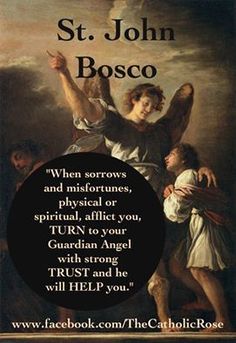 an advertisement for st john bosco's book, with the caption in english