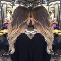 Brown to Blond Wavy Hairstyle Best Brunette Hair Color, Ombre Hair Color For Brunettes, Brown Ombre Hair Color, Ombre Hairstyles, Best Ombre Hair, Blond Ombre, Best Hair Dryer, Ombre Hair Blonde