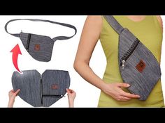 the waist bag is made out of denim