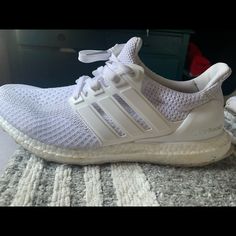 Adidas Ultra Boost Triple White 9 Mens Adidas Football Cleats, Adidas Ultraboost 20, Maroon Shoes, Adidas Nmd R2, Adidas Barricade, Adidas Nite Jogger, Camo Shoes, Adidas Football, Adidas White